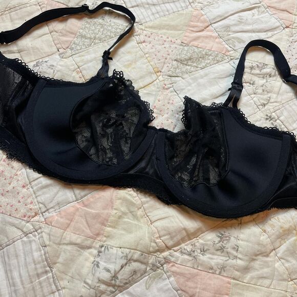victoria’s secret gothic lace non padded push up balconette bra size 34DDD - Picture 5 of 6